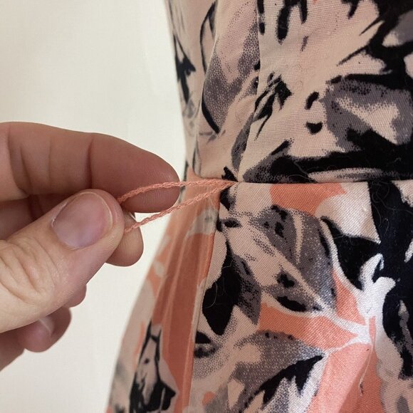 Bailey Blue Pink Floral Print Sleeveless Fit Flare Women Size Large Mini Dress - Picture 6 of 16